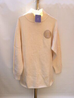 NWT Blush Pink Mockneck Oversized Sweater - Small - Quiet Luxury Pastel Knit